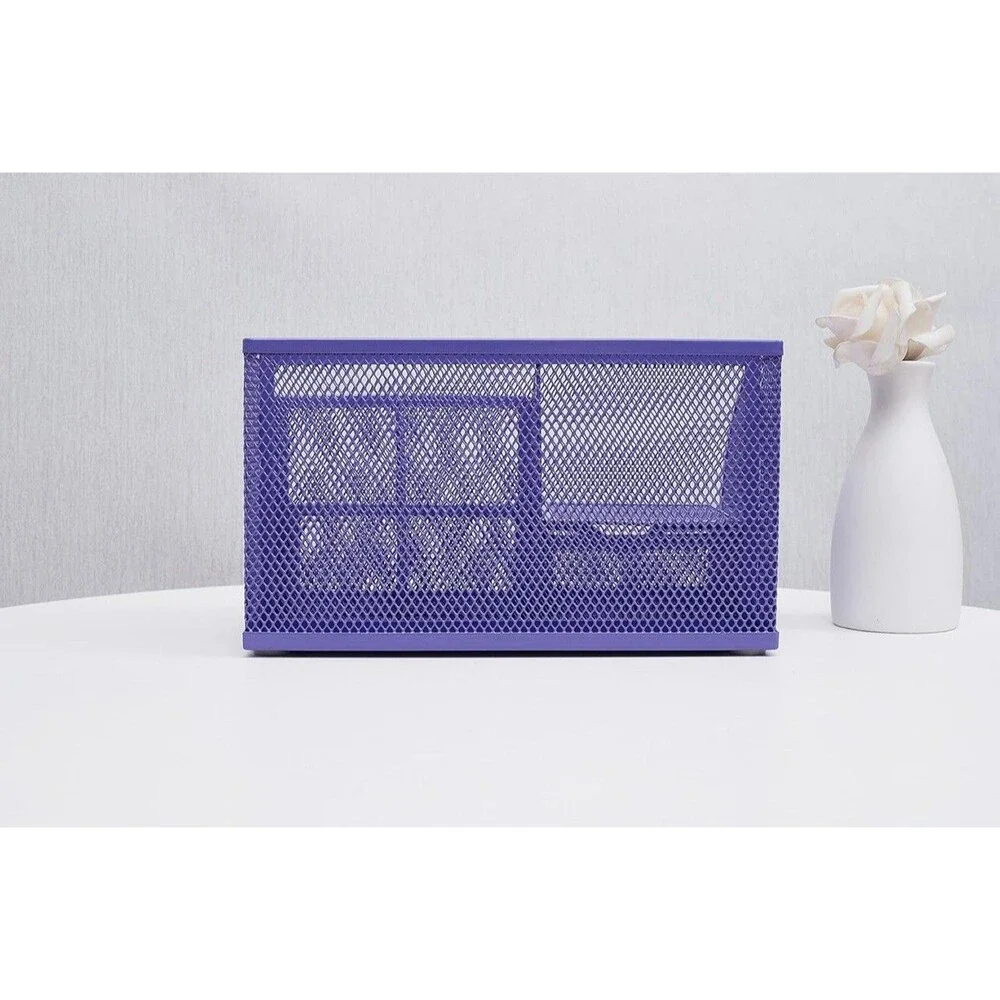 Mesh Desk Organizer Office with 7 Compartments + Drawer/Desk Tidy Candy/Pen